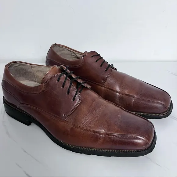 Florsheim Alverson Oxford Brown Leather Lace Up Dress Shoes Size 9