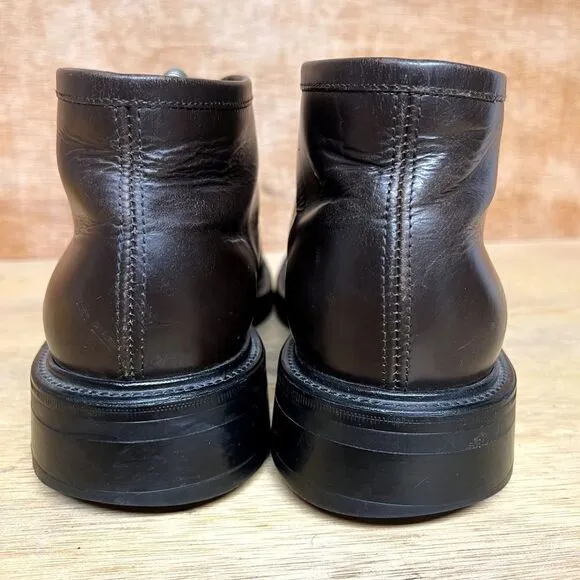 Logan Footwear Italian Dark Brown Leather Chukka Boots Men Size 8.5 US, 42 EUR