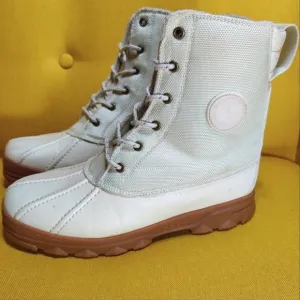 Polo Ralph Lauren Udel Off White Duck Boots  Men's Shoes Size 6